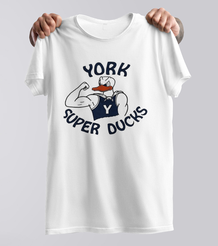 York Super Ducks Flexing Mascot Y T-Shirt