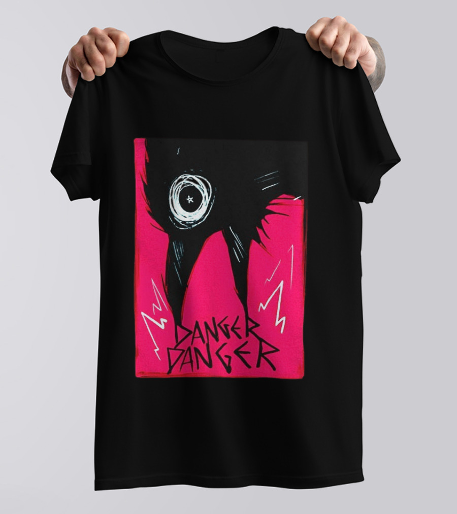 Danger Danger Eerie Eye Dark Pink Lightning T-Shirt