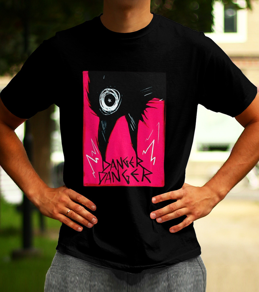 Danger Danger Eerie Eye Dark Pink Lightning T-Shirt