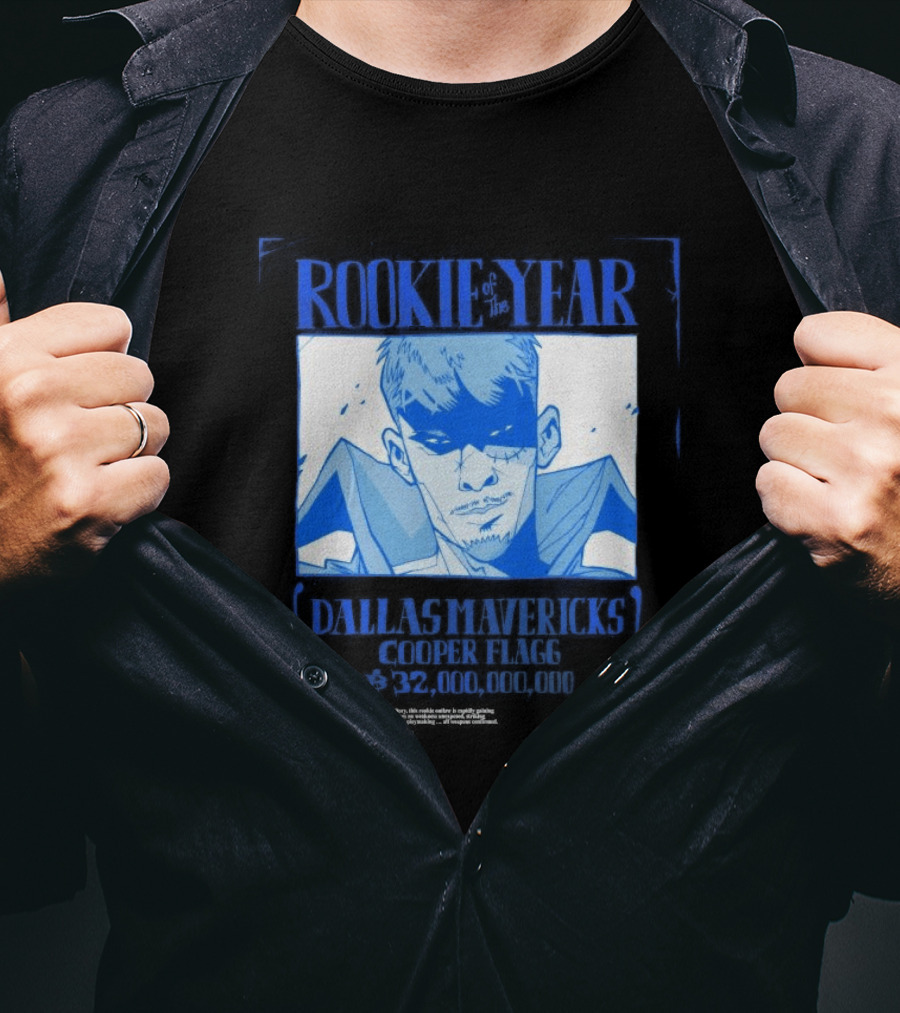 Rookie Of The Year Dallas Mavericks Cooper Flagg Basketball Fan T-Shirt