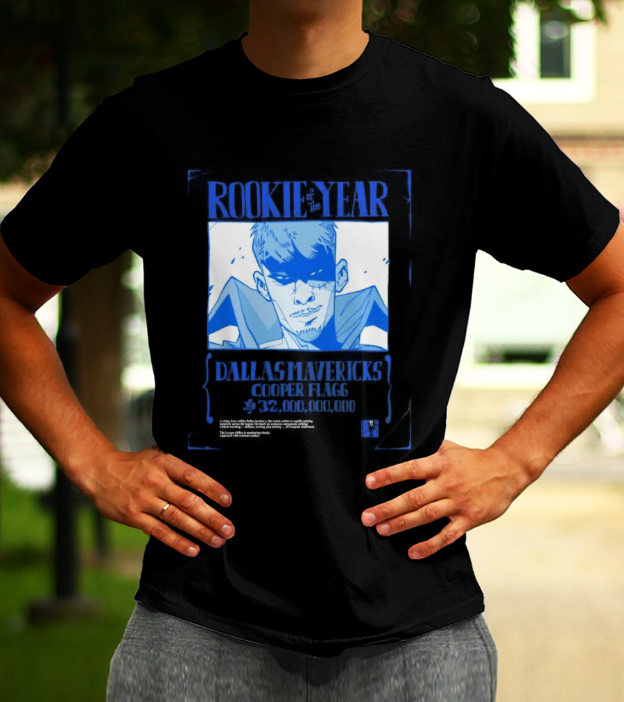 Rookie Of The Year Dallas Mavericks Cooper Flagg Basketball Fan T-Shirt