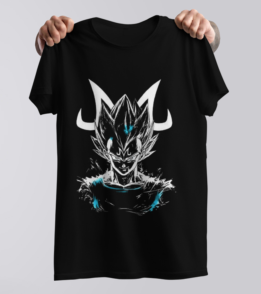 Dragon Ball Super Majin Power Sketch Style Anime Fusion T-Shirt