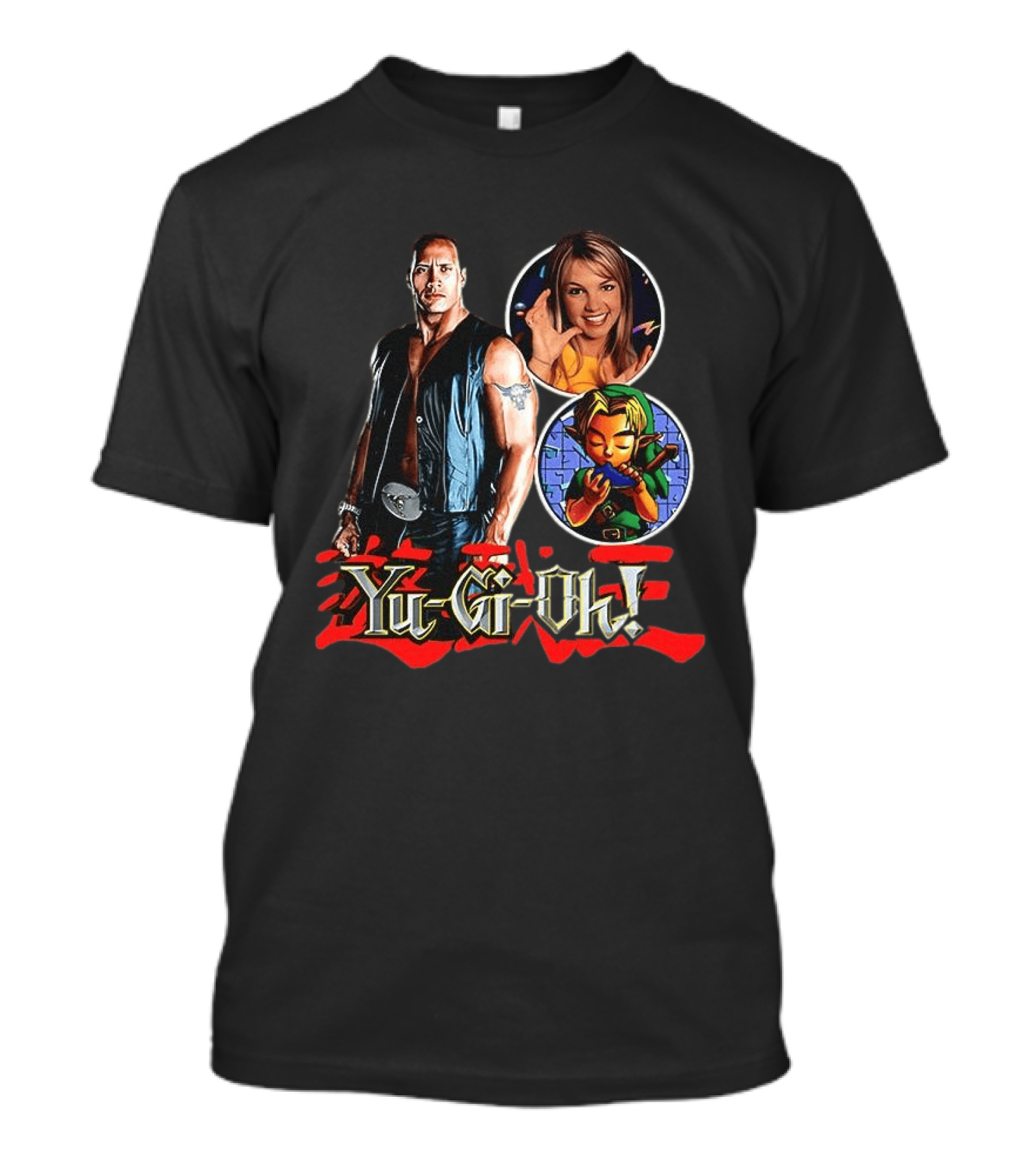Dwayne Johnson Yu Gi Oh Legend Of Zelda Britney Spears T-Shirt