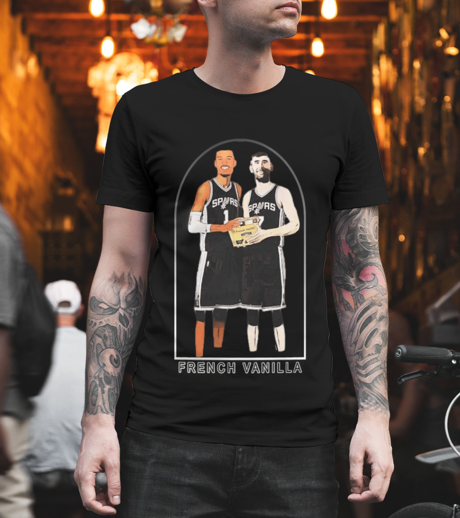 Spurs Duo French Vanilla Victor Wembanyama Luke Kornet Collaboration T-Shirt