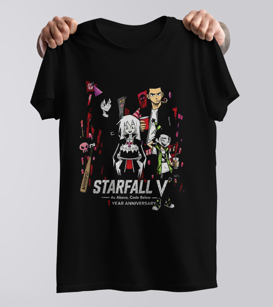 STARFALL V As Above Code Below 1 Year Anniversary Celebration T-Shirt