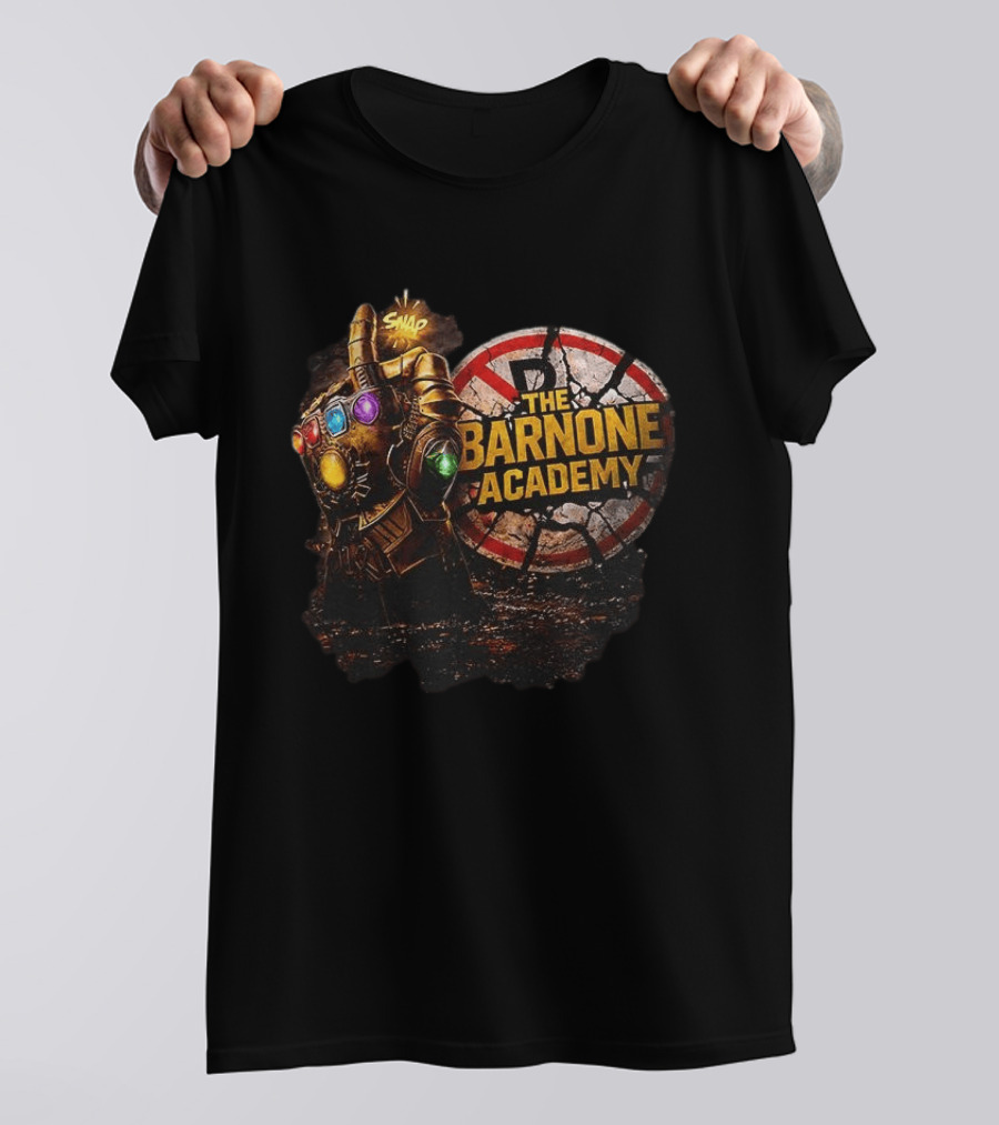Thanos Snap Infinity Gauntlet Barnone Academy Avengers Marvel T-Shirt