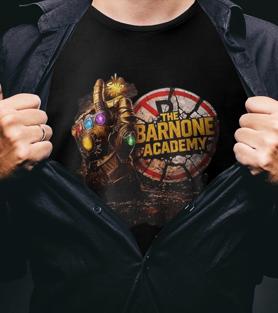 Thanos Snap Infinity Gauntlet Barnone Academy Avengers Marvel T-Shirt