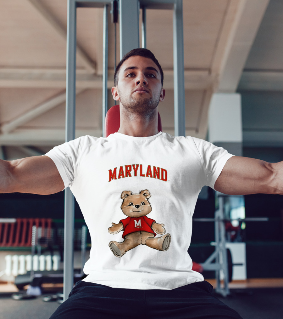 Maryland Terrapins Teddy Bear Cartoon M Sweater T-Shirt