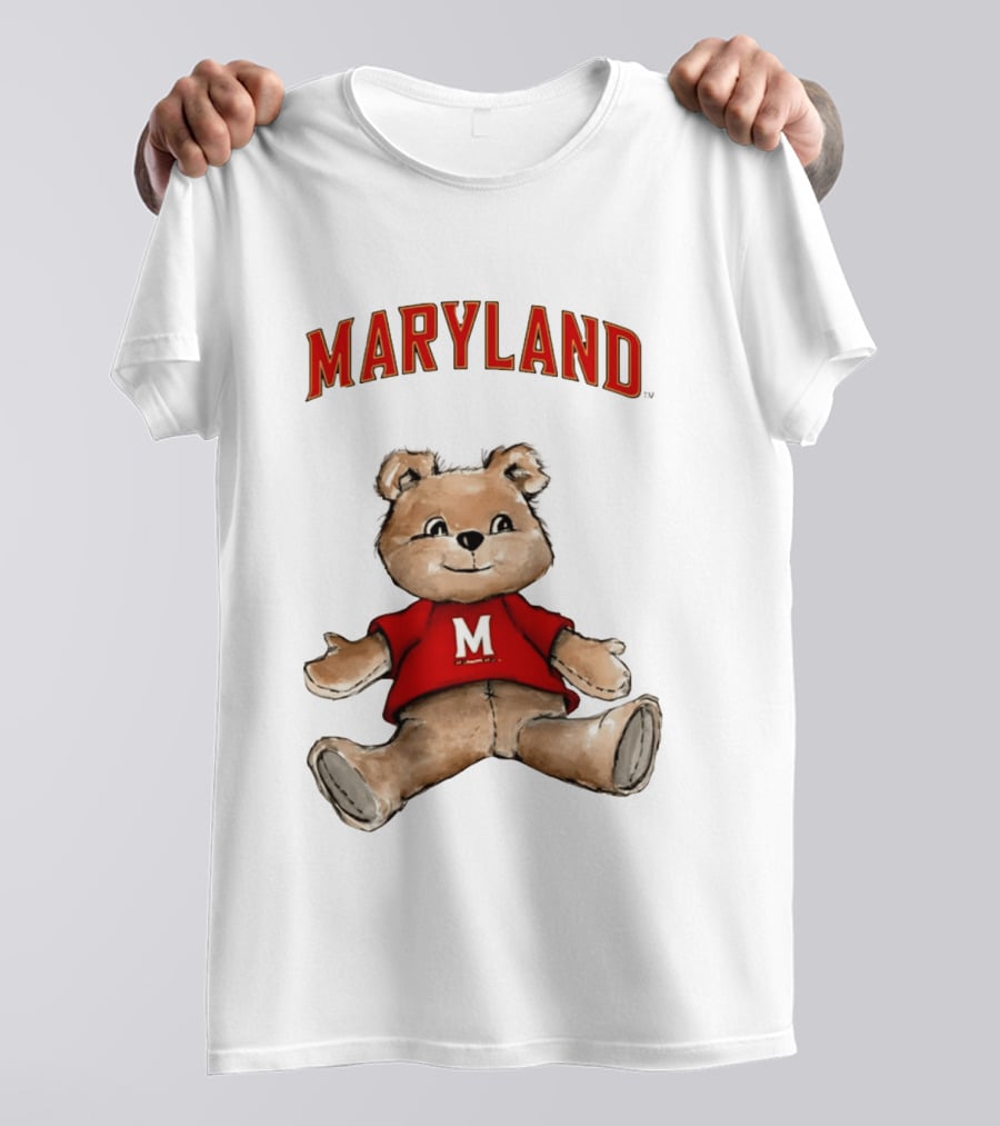 Maryland Terrapins Teddy Bear Cartoon M Sweater T-Shirt