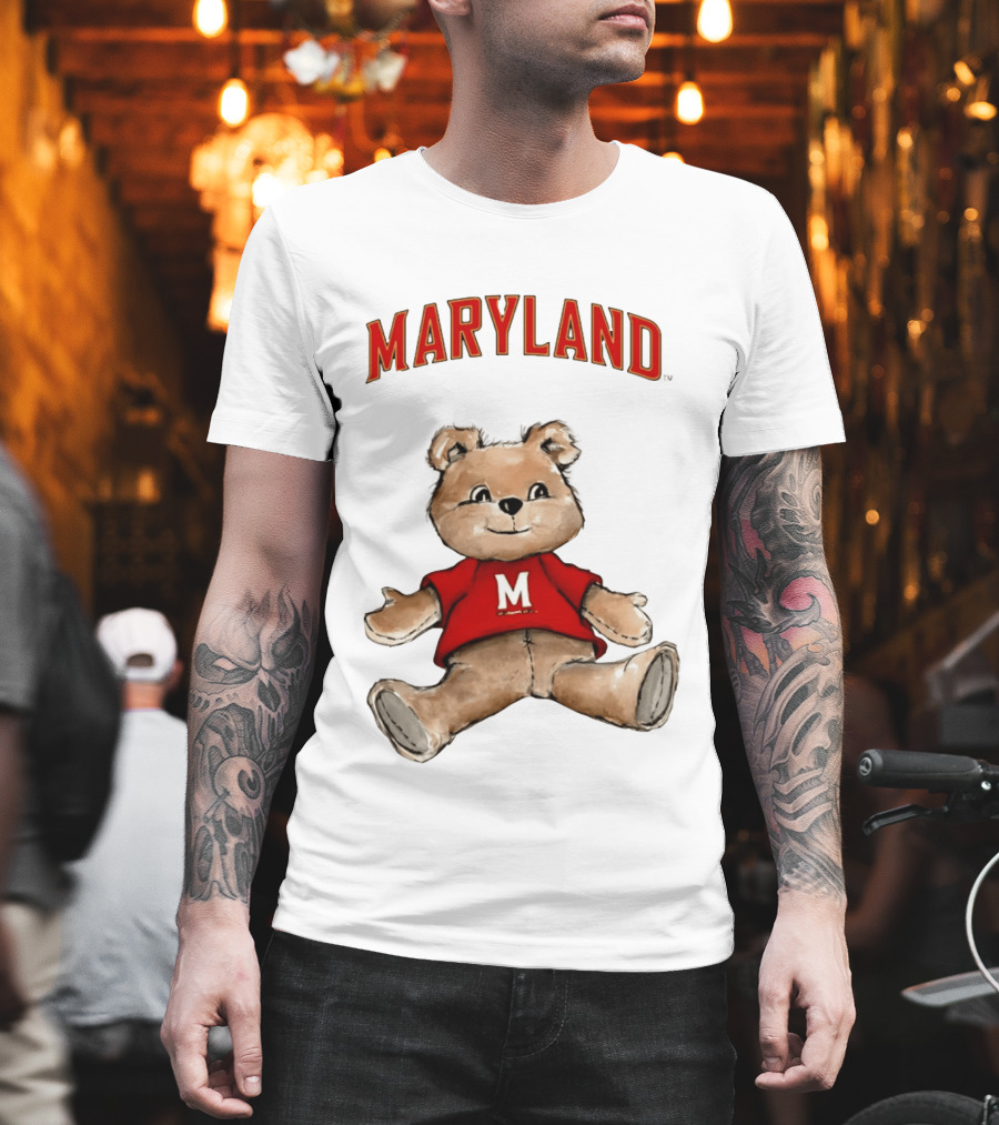 Maryland Terrapins Teddy Bear Cartoon M Sweater T-Shirt