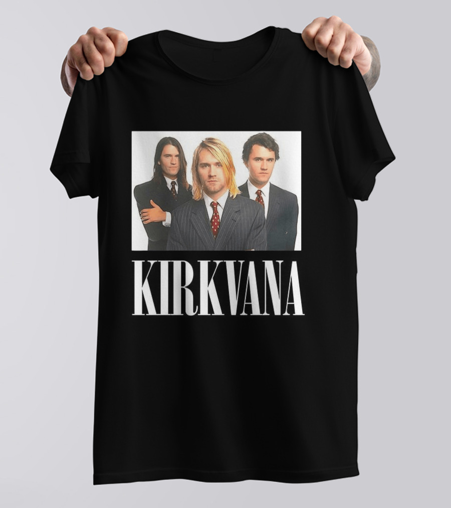 Kirkvana Charlie Kirk Nirvana Band Suits Image T-Shirt