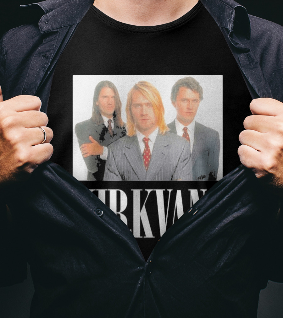 Kirkvana Grunge Band Members In Suits T-Shirt