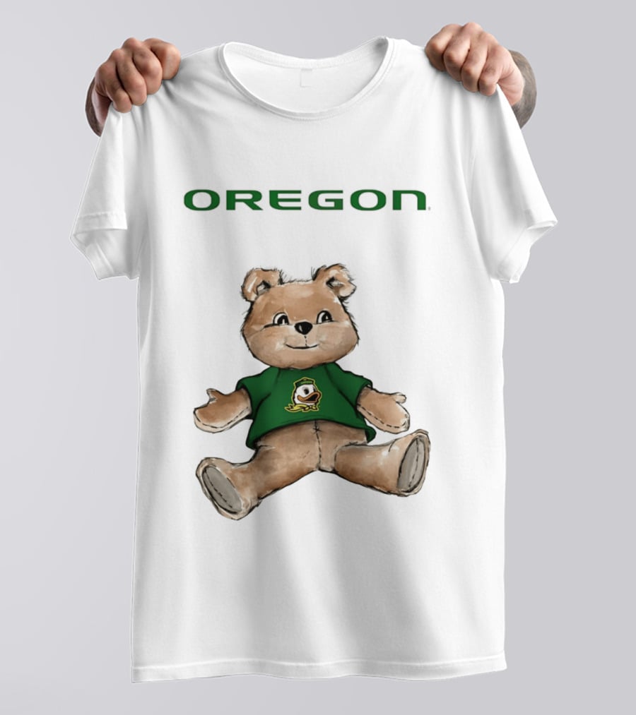 Oregon Ducks Teddy Bear Cartoon T-Shirt