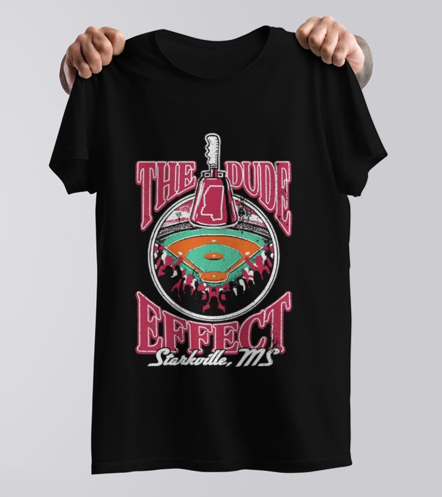 Mississippi State Bulldogs The Dude Effect Starkville MS Baseball Stadium Scene T-Shirt