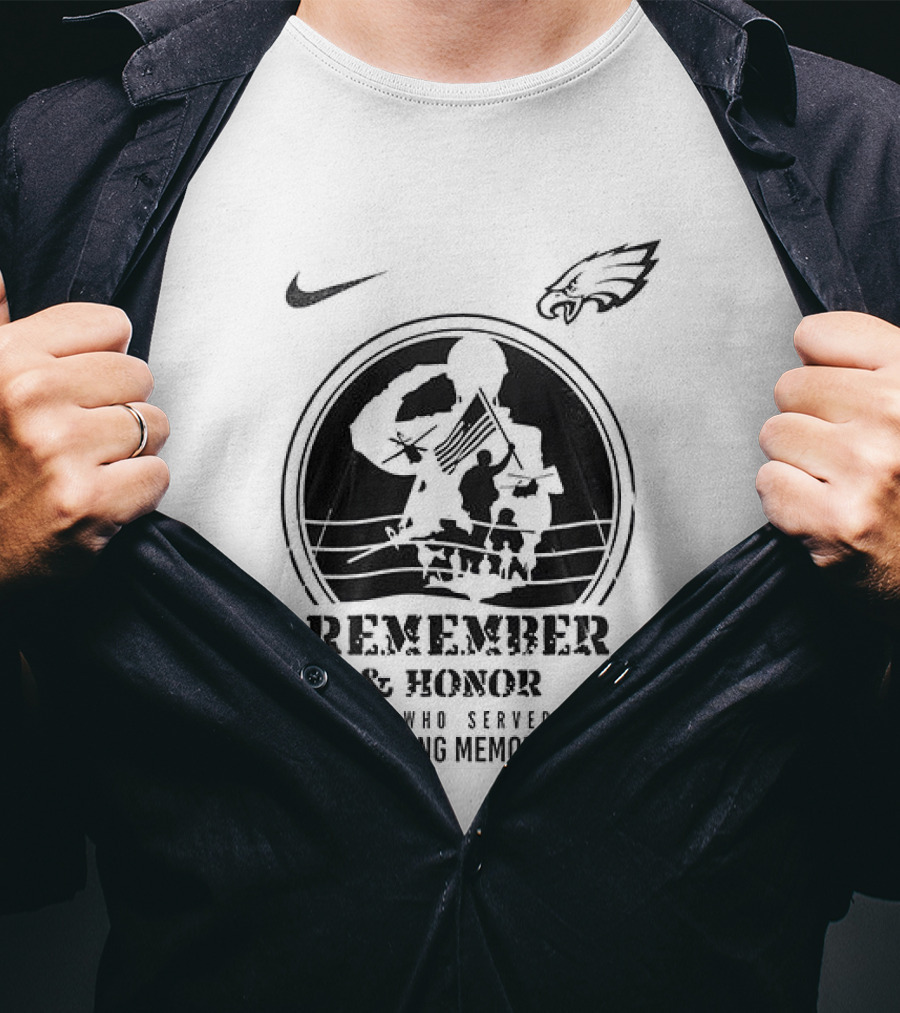 Nike Philadelphia Eagles Remember Honor We Owe Them All Celebrating Memorial Day T-Shirt