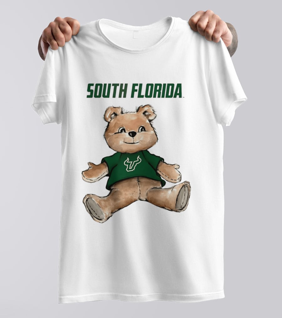 South Florida Bulls Teddy Bear Cartoon T-Shirt
