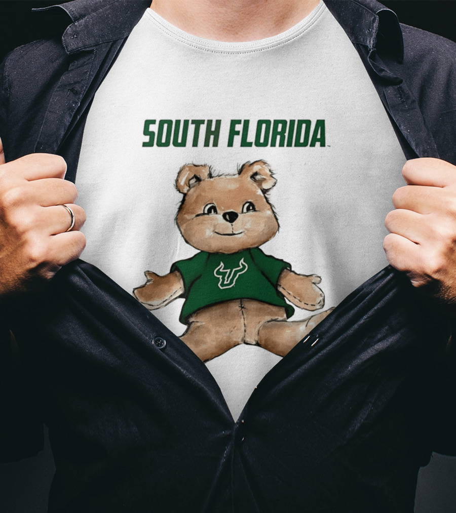 South Florida Bulls Teddy Bear Cartoon T-Shirt