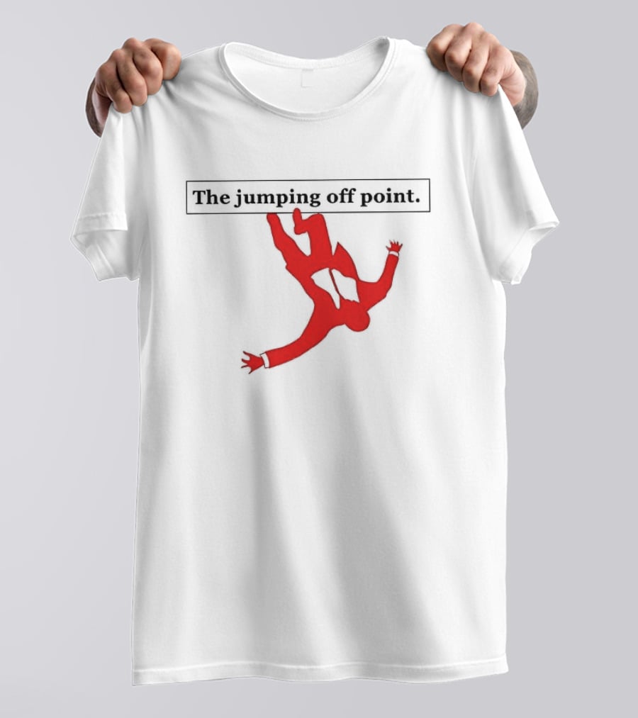 The Jumping Off Point Red Silhouette Skydiver T-Shirt