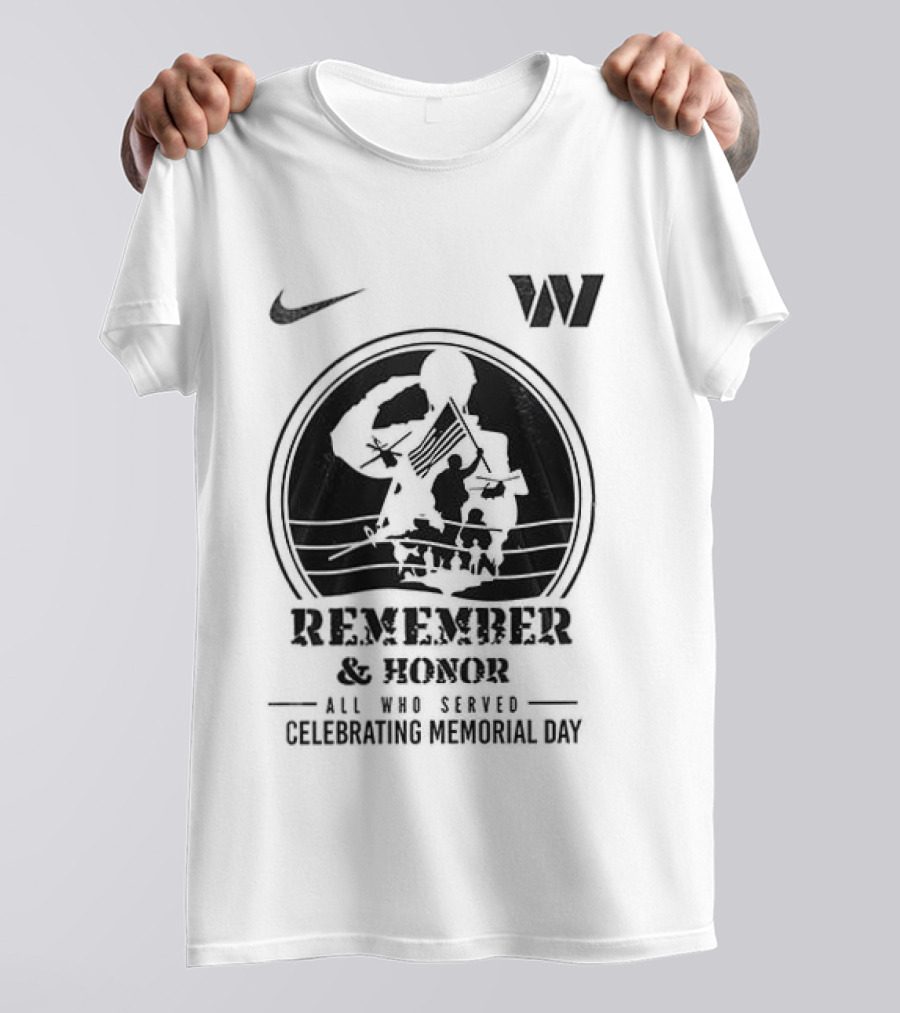 Nike Washington Commanders Remember And Honor All Gave Some Celebrating Memorial Day T-Shirt