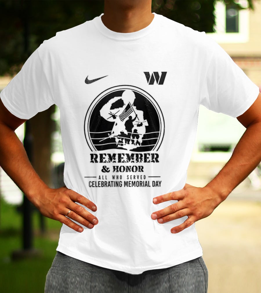 Nike Washington Commanders Remember And Honor All Gave Some Celebrating Memorial Day T-Shirt