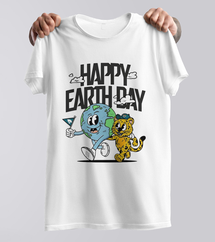 Jacksonville Jaguars Happy Earth Day Celebration With Earth And Jaguar T-Shirt