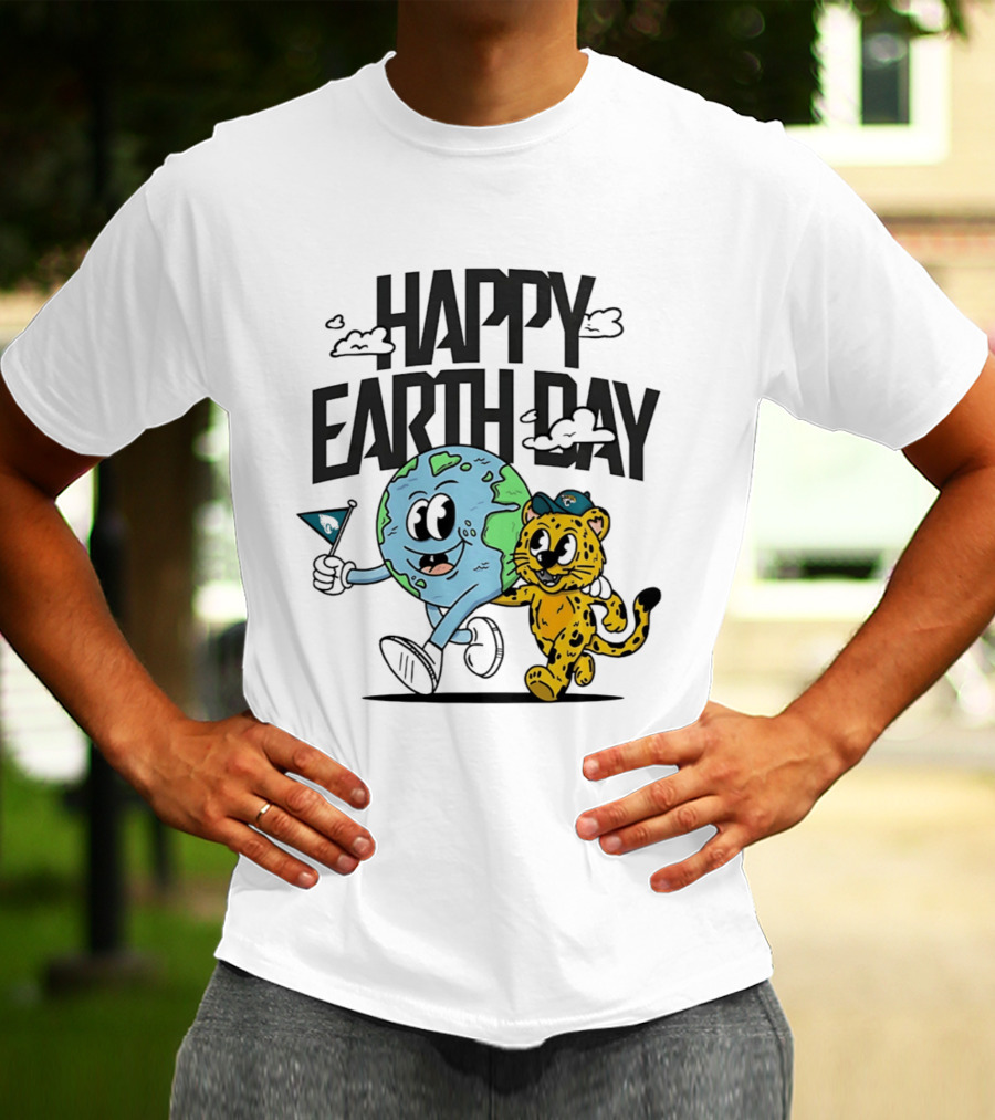 Jacksonville Jaguars Happy Earth Day Celebration With Earth And Jaguar T-Shirt