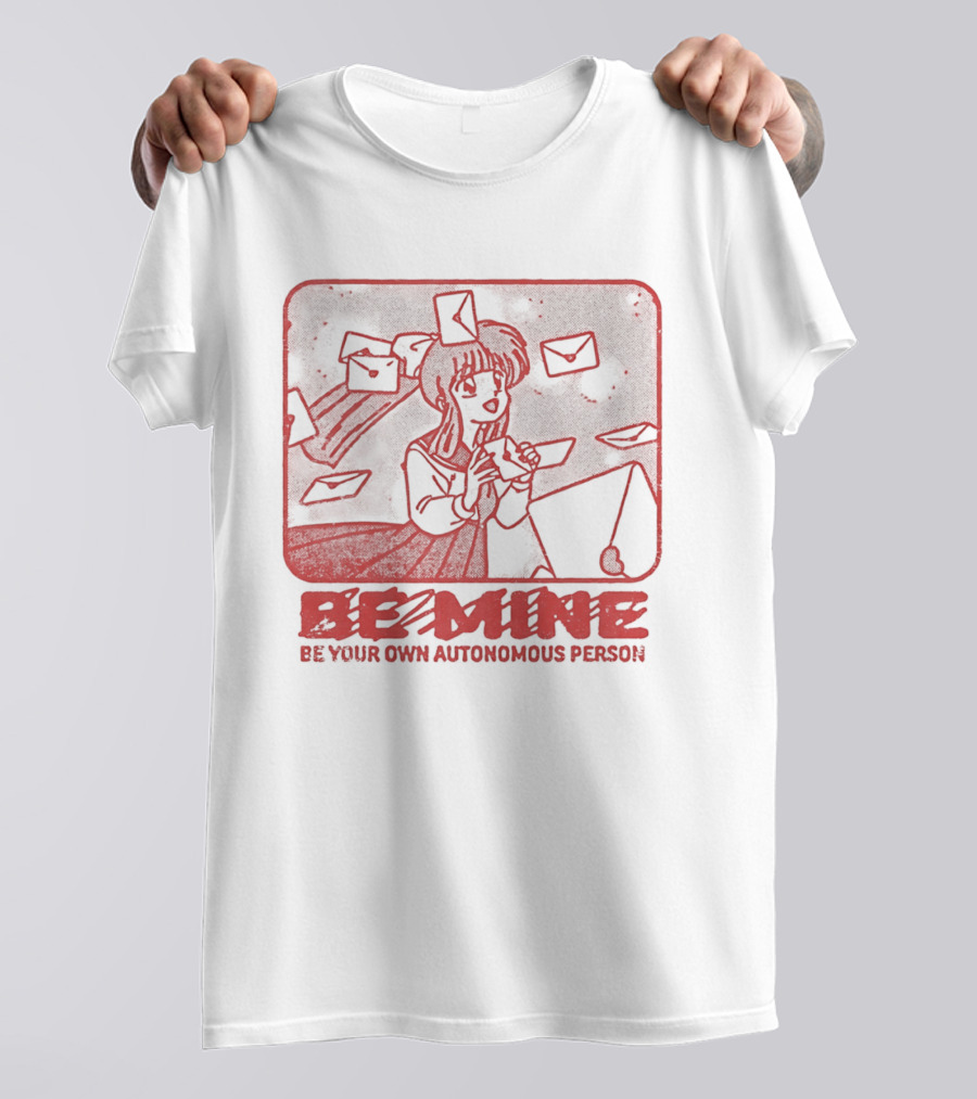Kagome Higurashi Be Mine Be Your Own Autonomous Person With Floating Envelopes T-Shirt