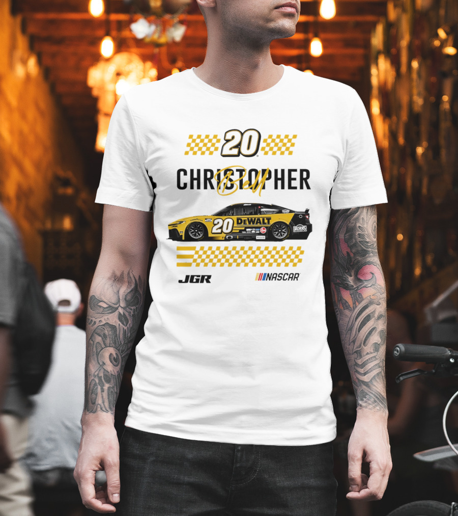 Christopher Bell 20 Dewalt Nascar Autographed JGR Racing T-Shirt