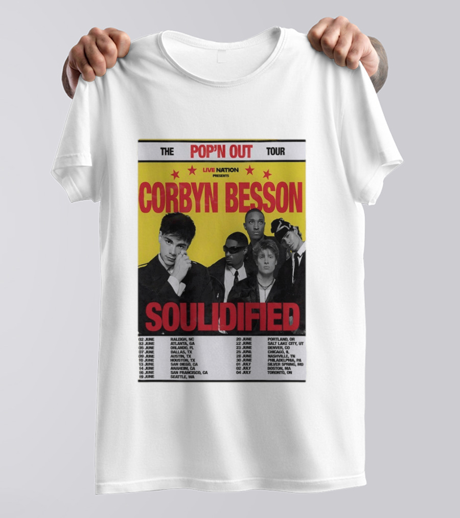 Live Nation Presents Corbyn Besson The Pop'n Out Tour 2026 Soulidified T-Shirt