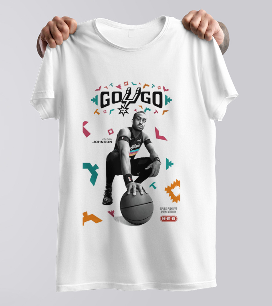 Keldon Johnson San Antonio Spurs Go Go Player Spurs Players Presented By HEB T-Shirt