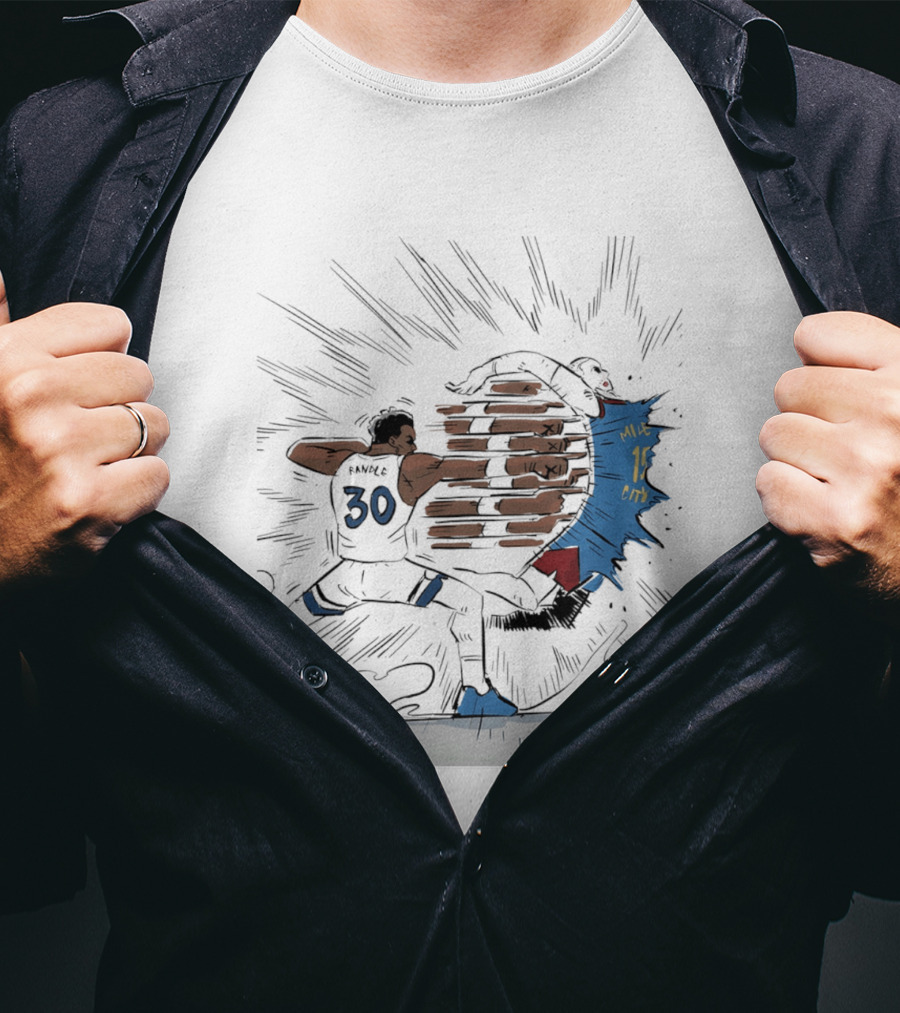 Randle Timberwolves Vs Jokic Nuggets Comic Style Slam Dunk Action T-Shirt