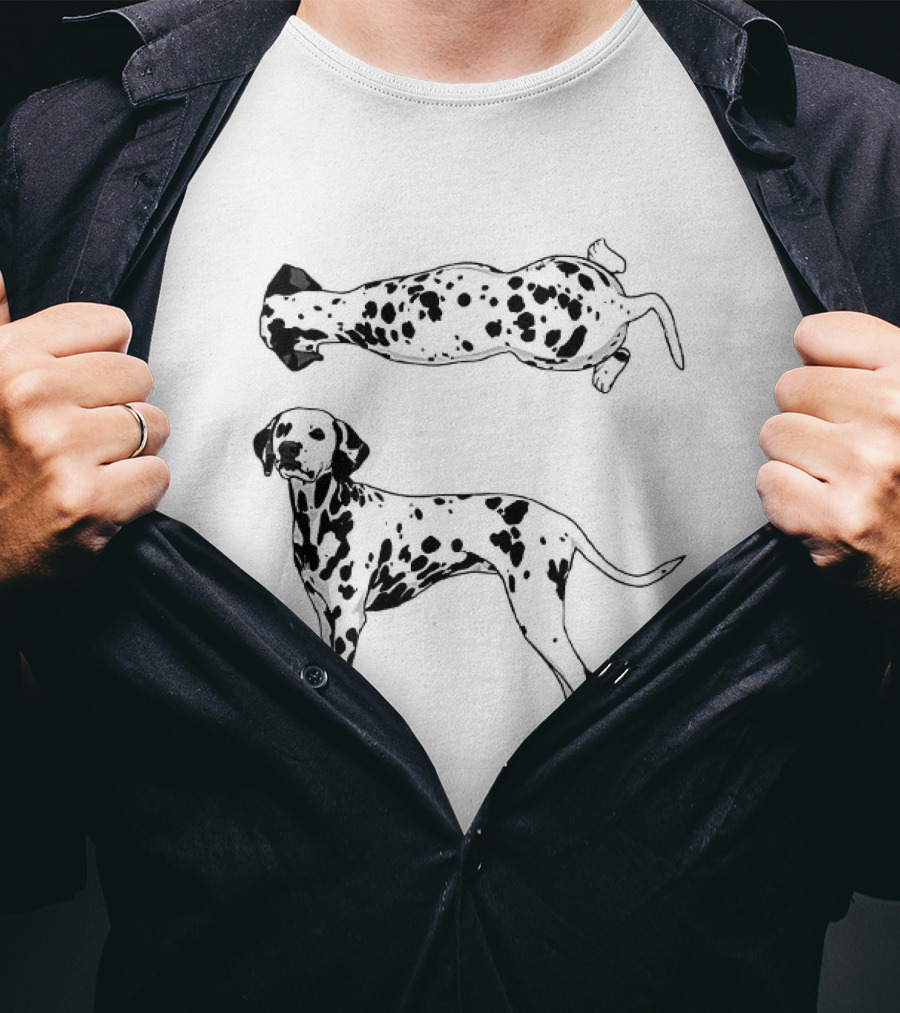 Dalmatian Dog Illustrations Standing And Lying T-Shirt