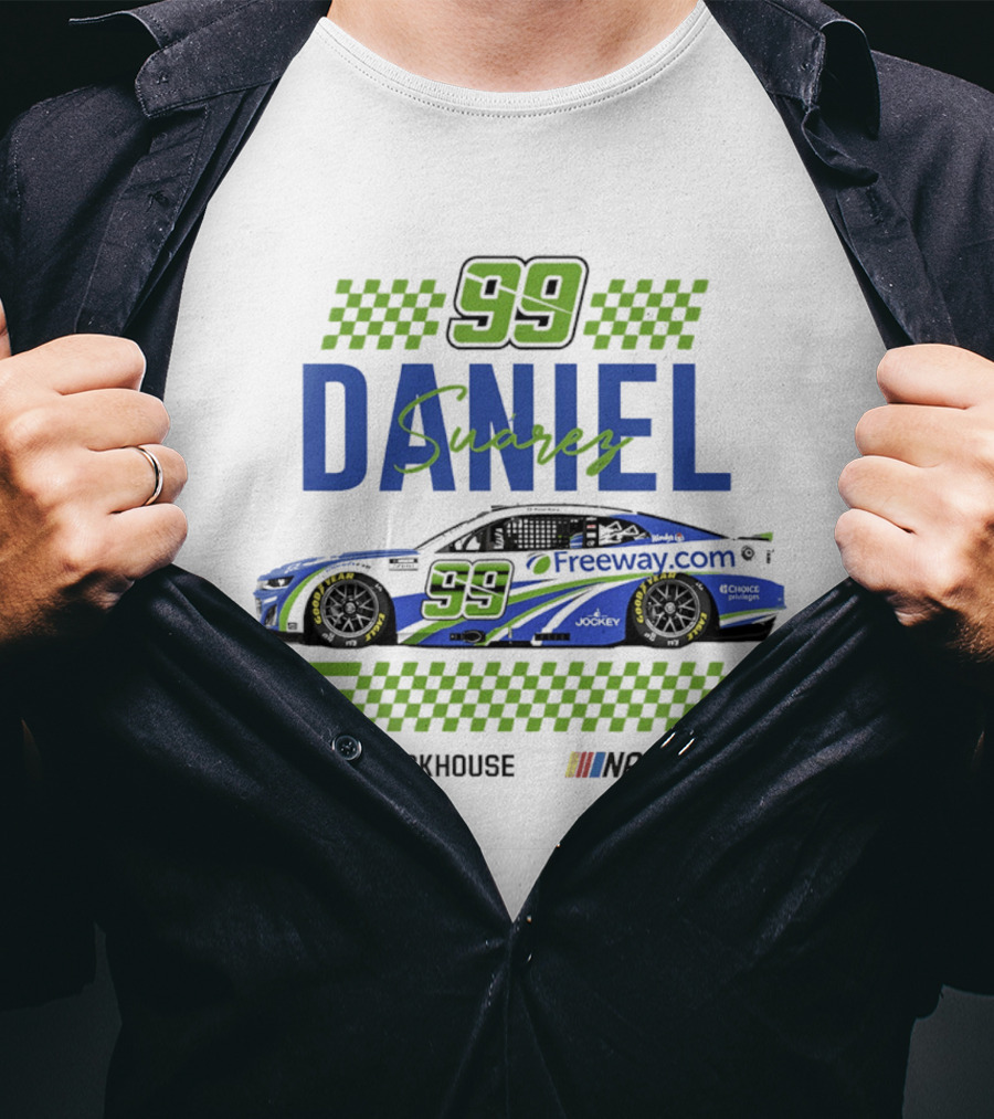 Daniel Suarez 99 Trackhouse Racing Nascar Freeway.com T-Shirt