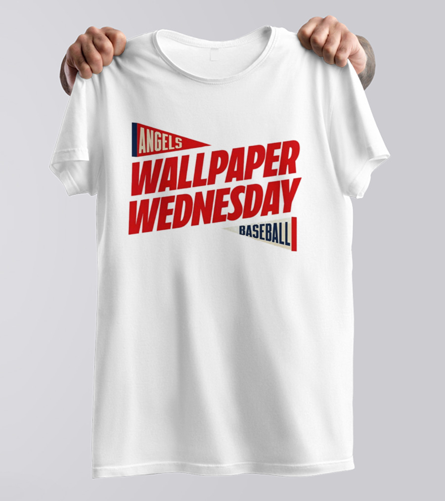 Los Angeles Angels Wallpaper Wednesday Baseball T-Shirt