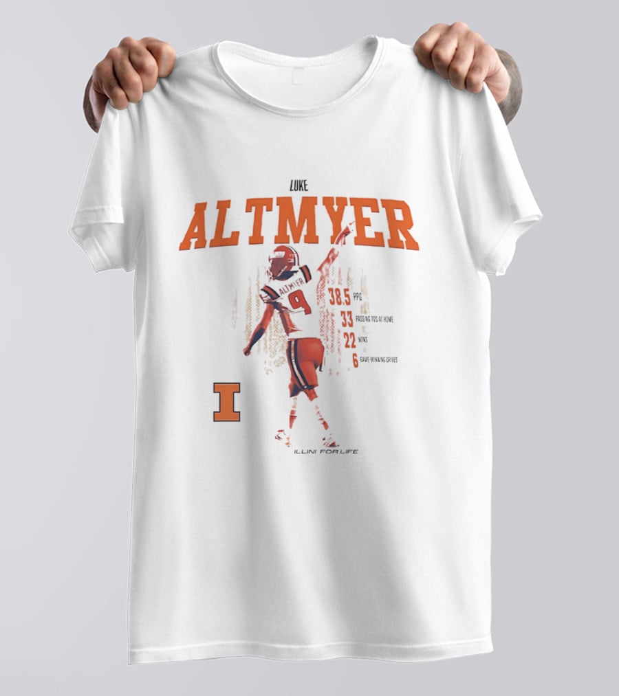 Luke Altmyer Passing Stats Illini For Life Illinois Fighting Illini T-Shirt