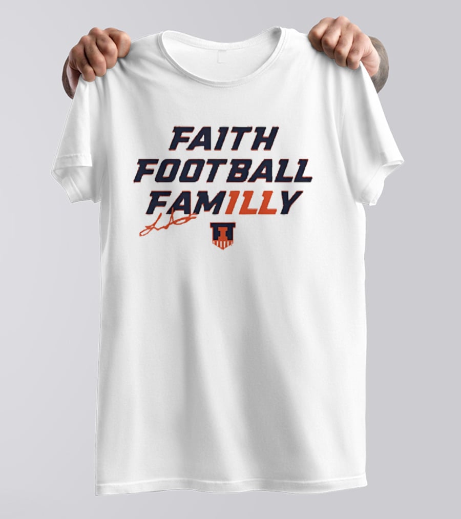 Faith Football FamILLy Luke Altmyer Illinois Fighting Illini T-Shirt