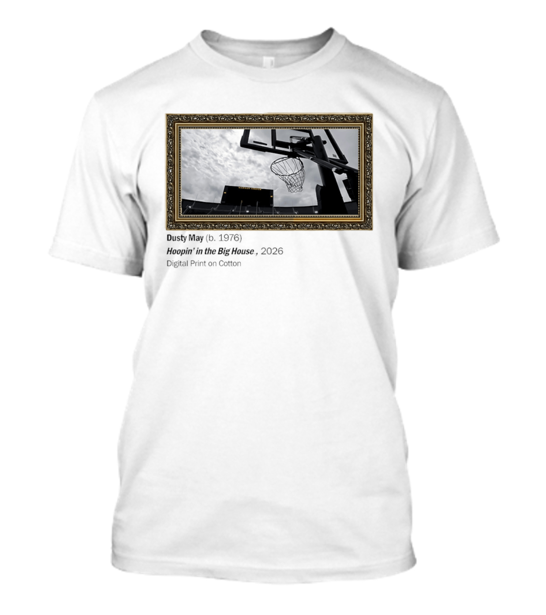 Michigan Stadium Basketball 2026 Hoopin' In The Big House T-Shirt