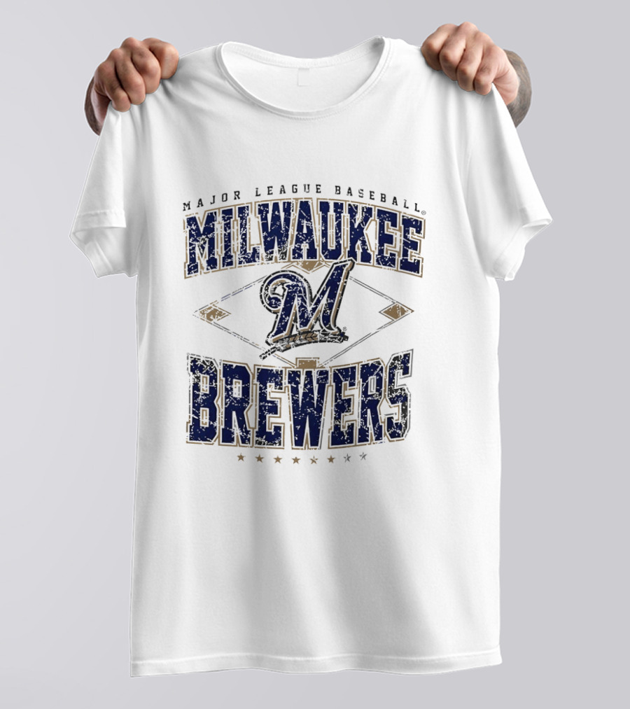 Milwaukee Brewers Major League Baseball Cooperstown M Diamond T-Shirt
