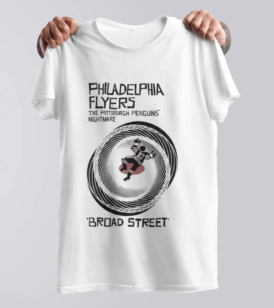 Philadelphia Flyers Pittsburgh Penguins Nightmare Broad Street Vertigo T-Shirt