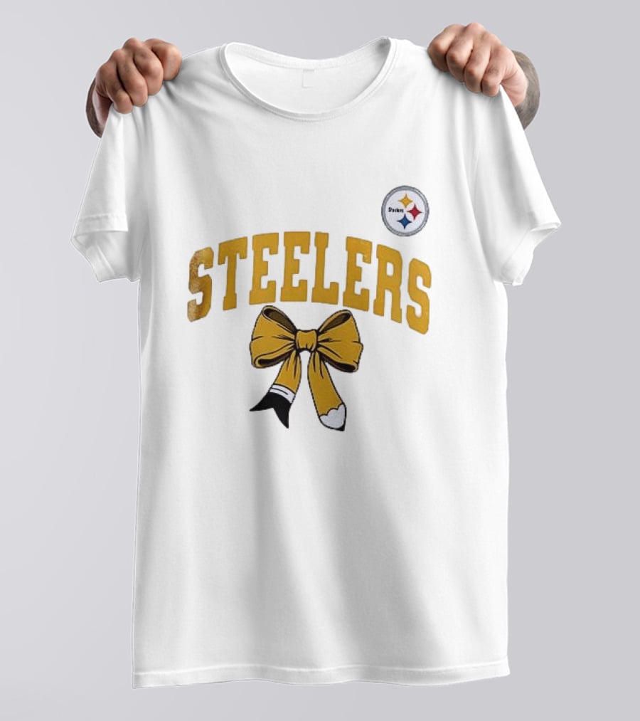 Pittsburgh Steelers Retired Teacher Love Bow T-Shirt