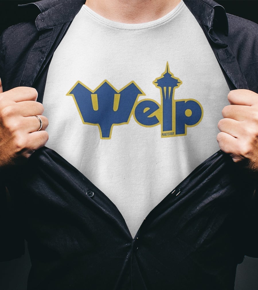 Welp Pugetstout Seattle Space Needle Iconic Mashup T-Shirt