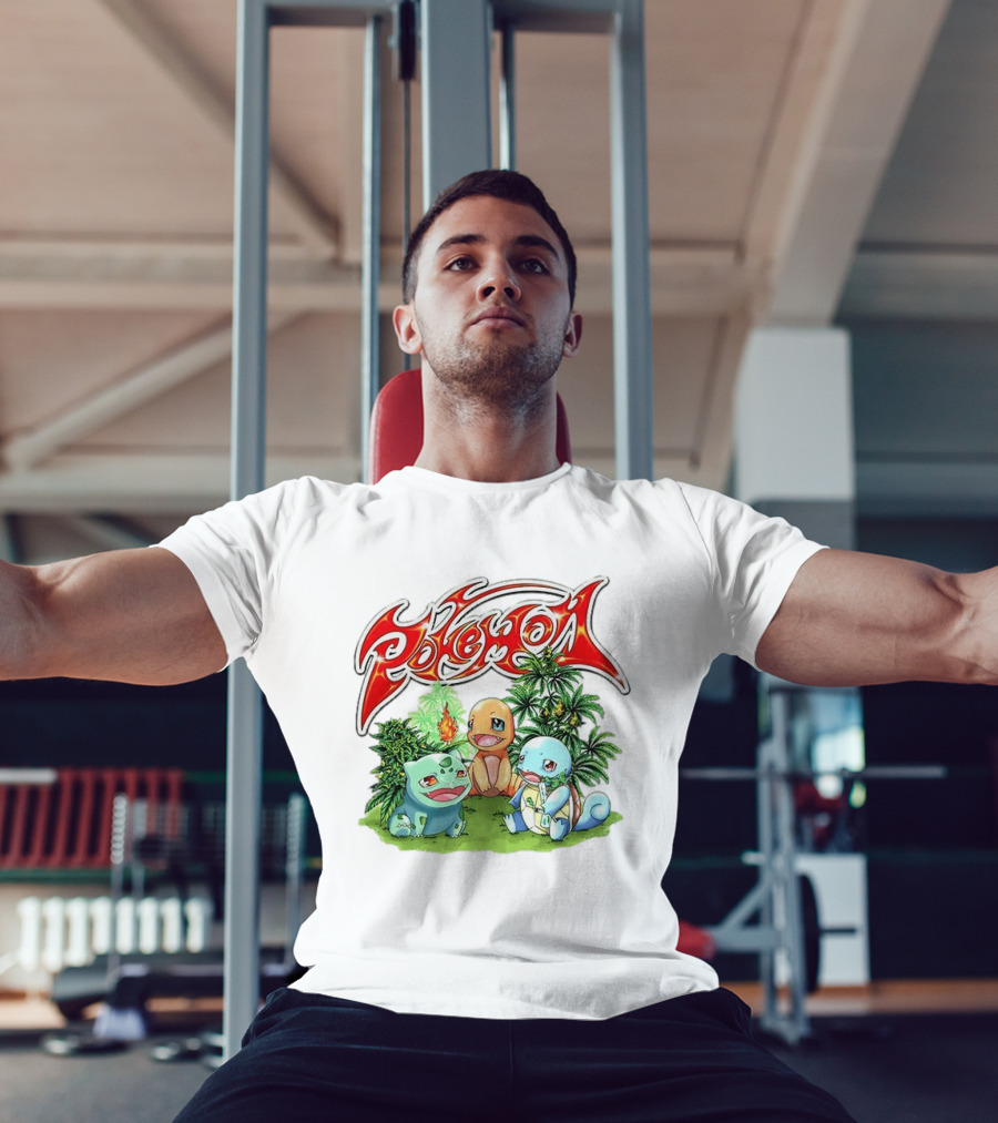 Pokémon Bulbasaur Charmander Squirtle Cannabis T-Shirt