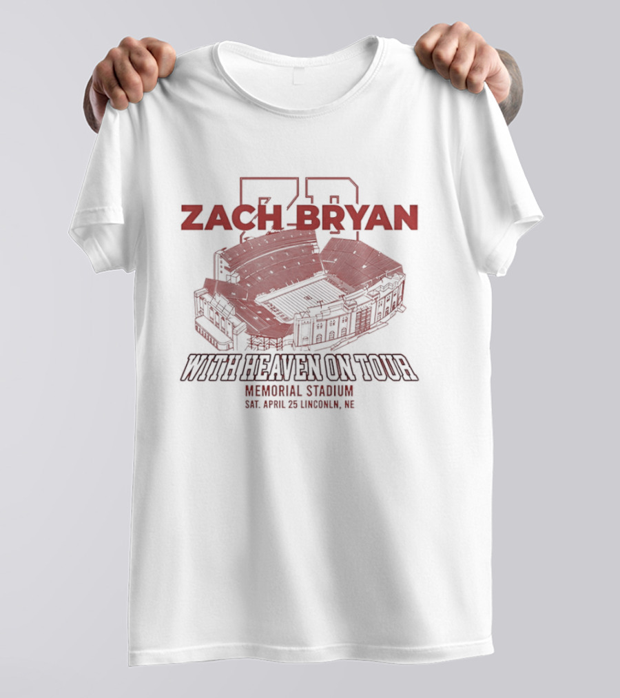 Zach Bryan With Heaven On Tour Memorial Stadium Lincoln Nebraska 2026 T-Shirt