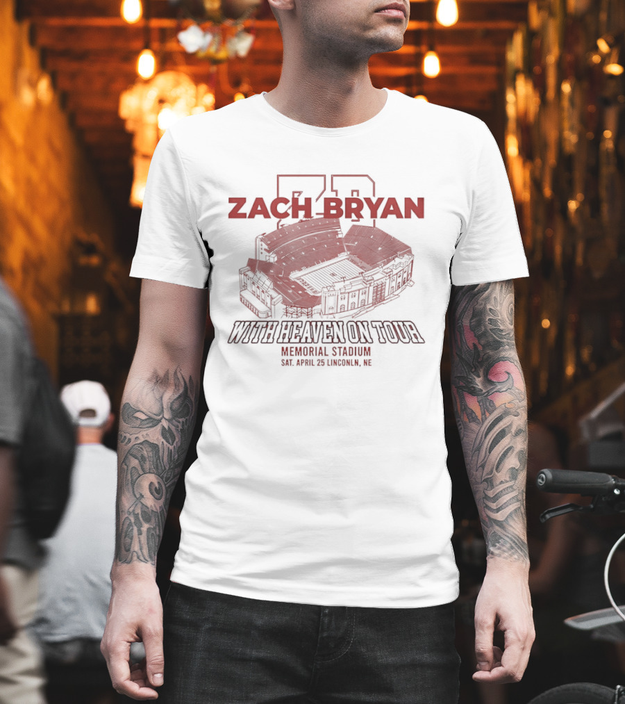 Zach Bryan With Heaven On Tour Memorial Stadium Lincoln Nebraska 2026 T-Shirt