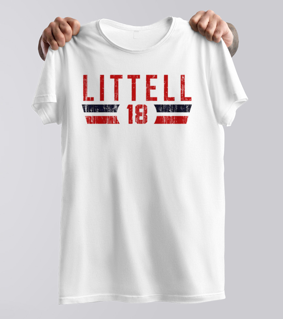Littell 18 Washington Baseball Font T-Shirt