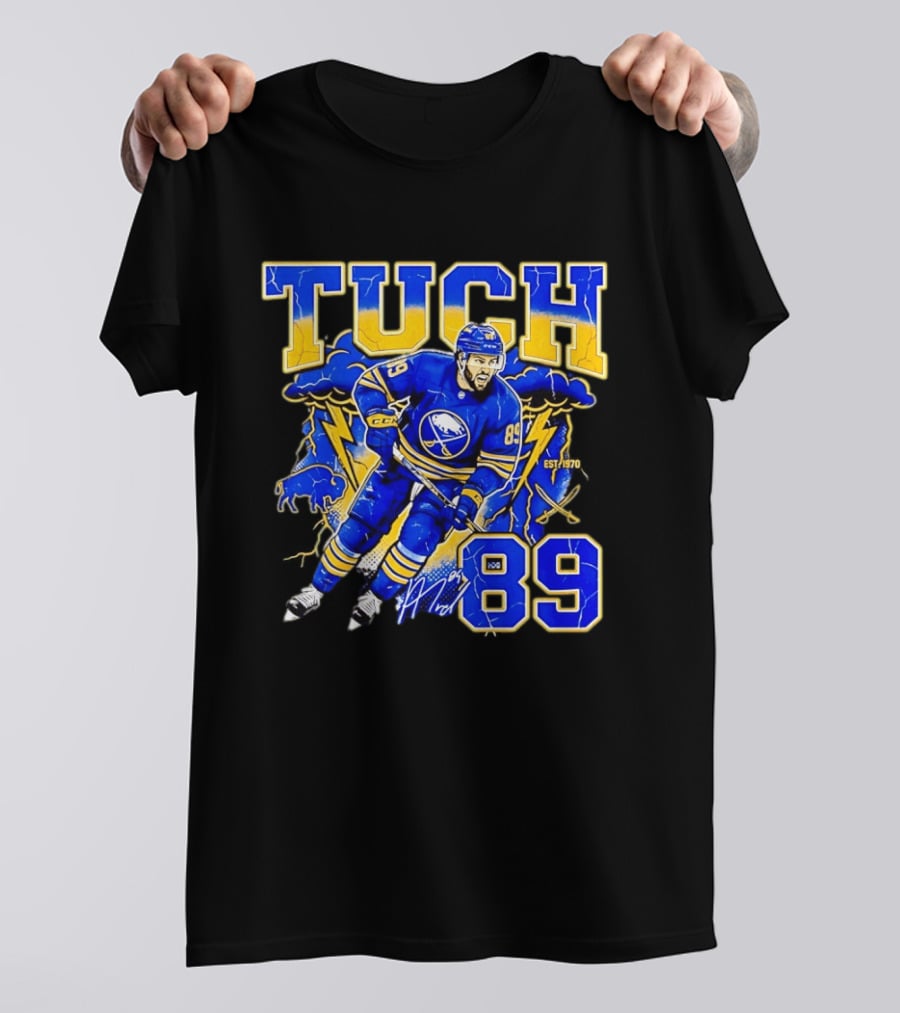 Alex Tuch 89 Buffalo Sabres NHL Lightning 2026 Ice Hockey Player T-Shirt