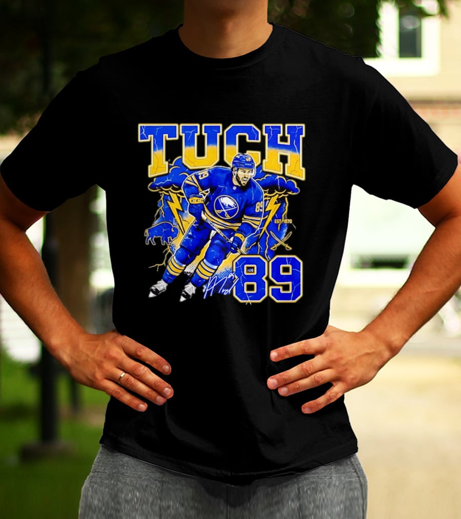 Alex Tuch 89 Buffalo Sabres NHL Lightning 2026 Ice Hockey Player T-Shirt