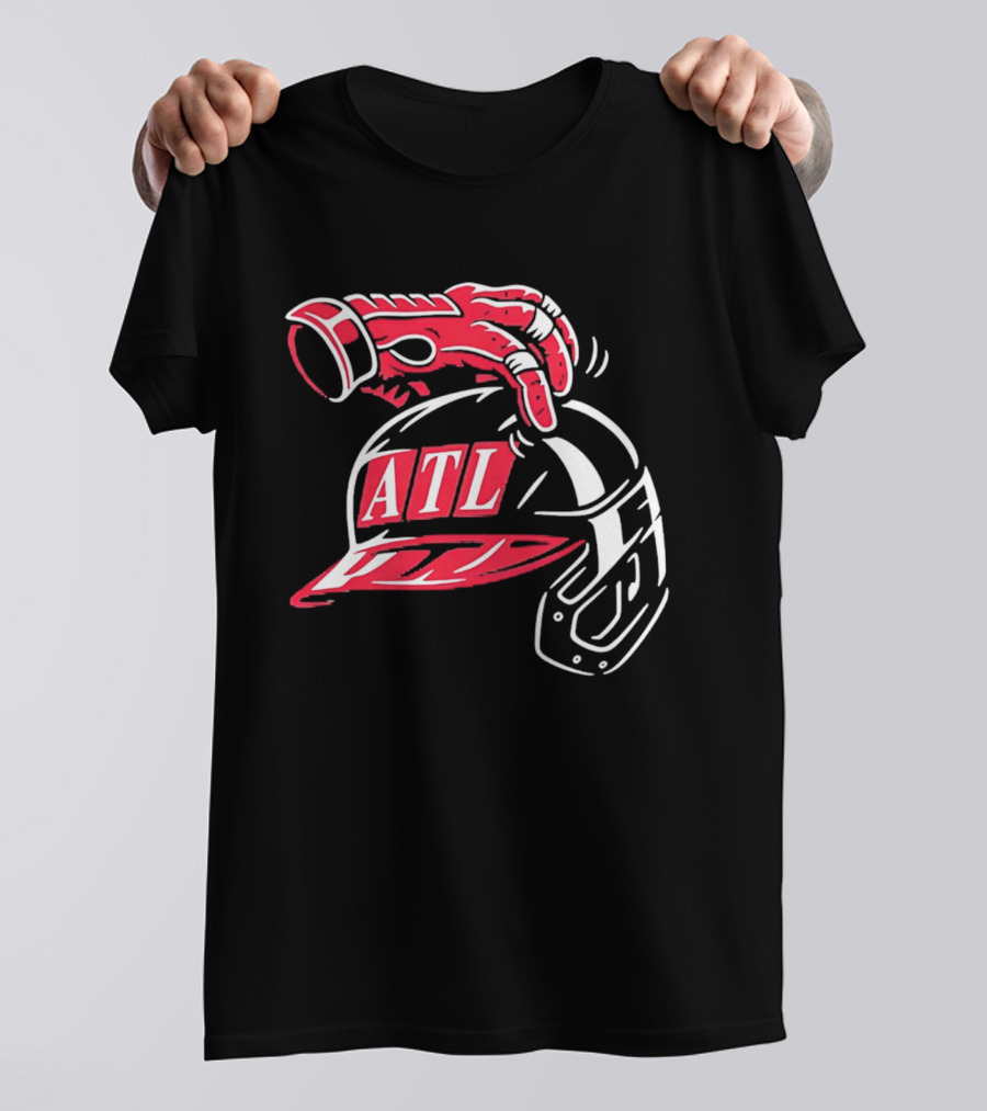 ATL Braves Helmet Head Scratch T-Shirt