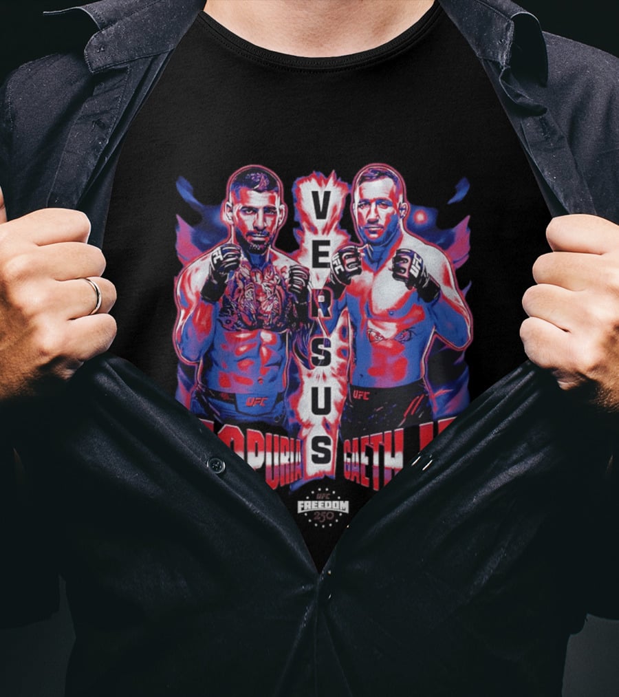 Ilia Topuria Versus Justin Gaethje UFC 250 Matchup T-Shirt