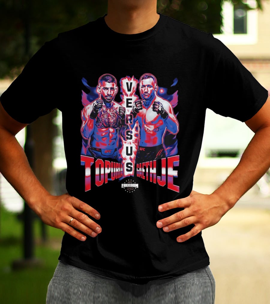 Ilia Topuria Versus Justin Gaethje UFC 250 Matchup T-Shirt